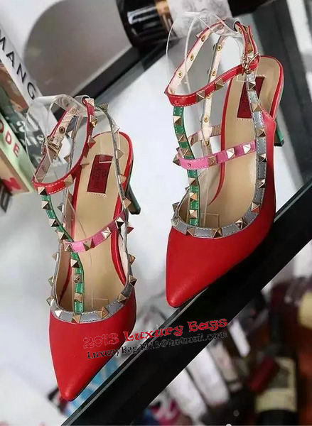 Valentino Calfskin Leather Pump VT486 Red