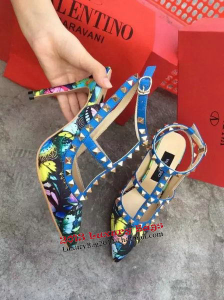 Valentino Calfskin Leather Pump VT511 Blue