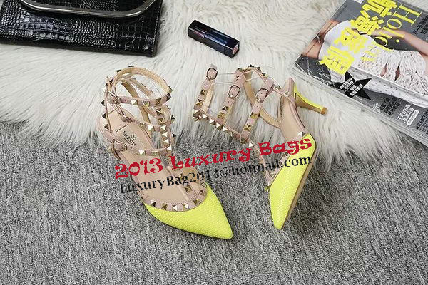 Valentino Lizard Leather Pump VT470 Lemon