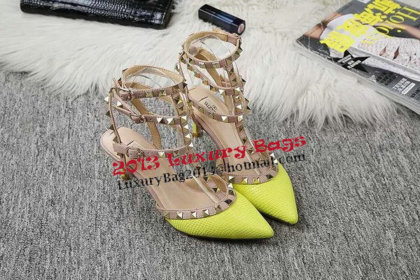 Valentino Lizard Leather Pump VT470 Lemon