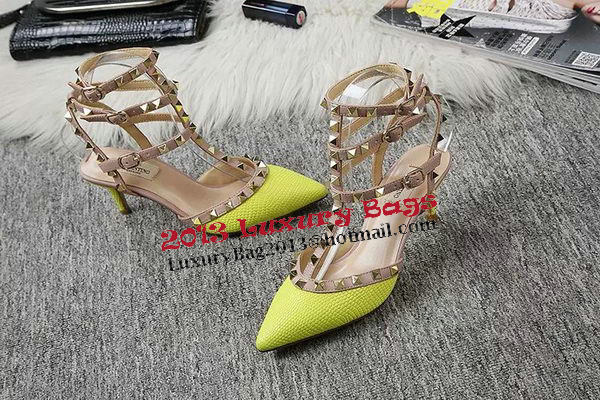 Valentino Lizard Leather Pump VT470 Lemon