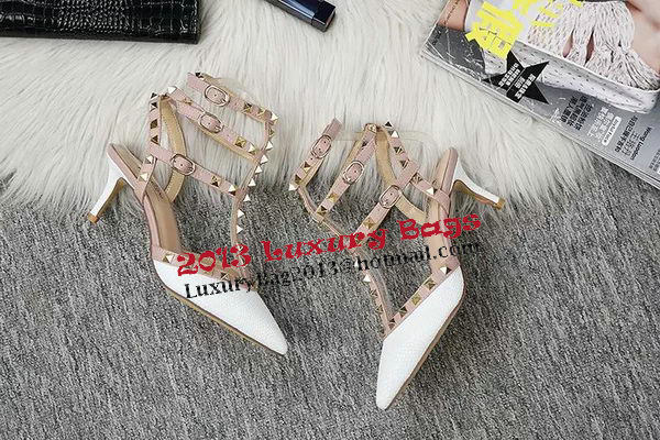 Valentino Lizard Leather Pump VT470 White