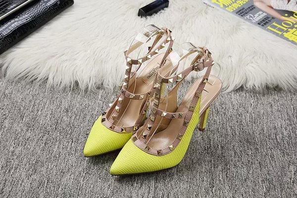 Valentino Lizard Leather Pump VT478 Lemon