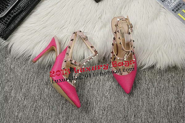 Valentino Lizard Leather Pump VT478 Rose