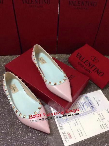 Valentino Point-Toe Flat Sheepskin Leather VT422 Pink