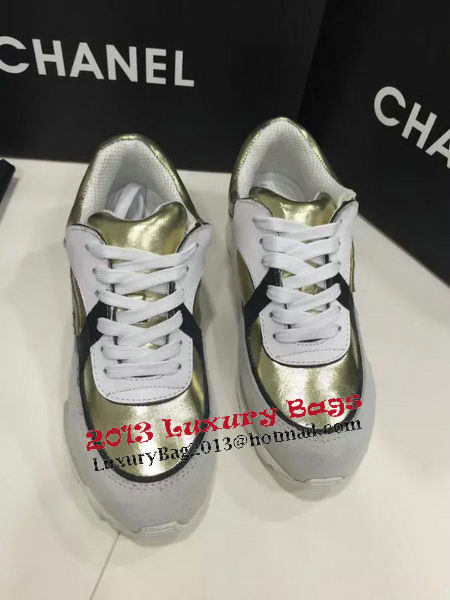 Chanel Casual Shoes CH1324 White&Gold