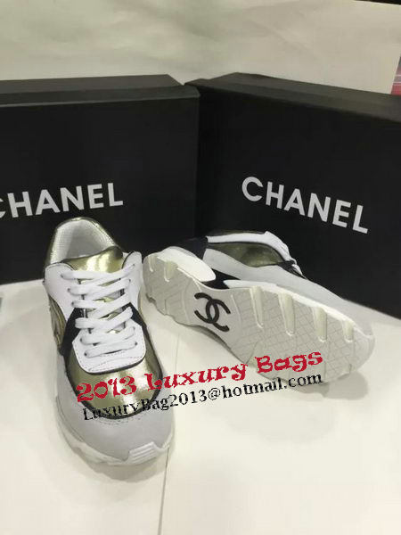 Chanel Casual Shoes CH1324 White&Gold