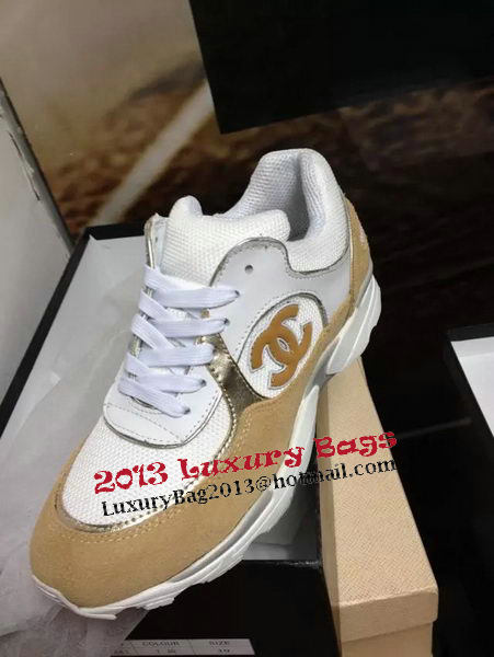 Chanel Casual Shoes Suede Leather CH1326 Brown&White