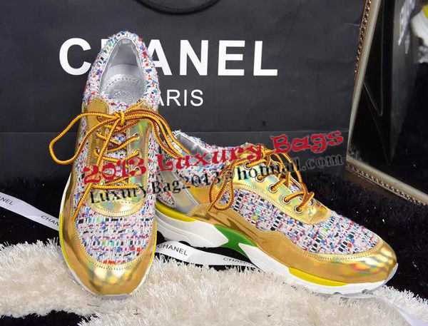 Chanel Casual Shoes Weave CH1330 Gold