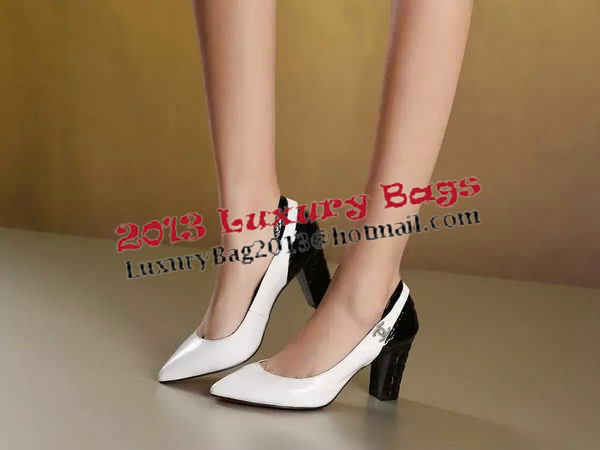 Chanel Leather 70mm Pump CH1305 Black&White