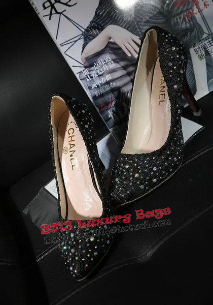 Chanel Pump Satin CH1297 Black