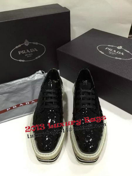 Prada Casual Shoes Leather PD457 Black