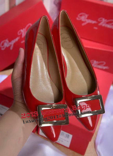 Roger Vivier Patent Leather Flat RV266 Red