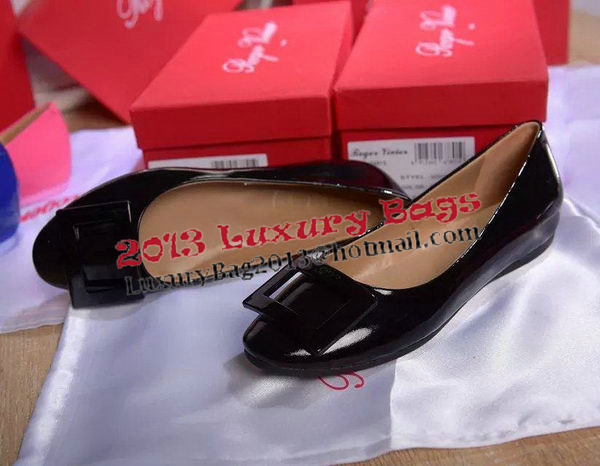 Roger Vivier Patent Leather Flat RV271 Black