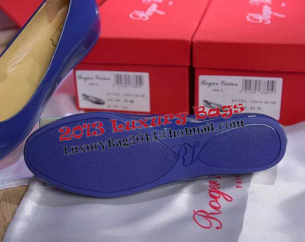 Roger Vivier Patent Leather Flat RV271 Blue