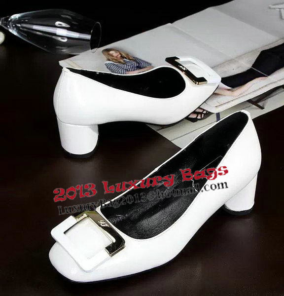 Roger Vivier Patent Leather Pump RV275 White