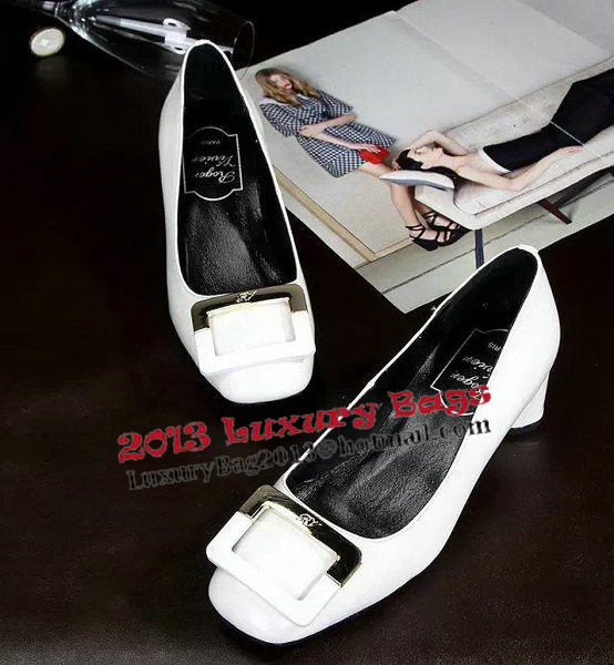 Roger Vivier Patent Leather Pump RV275 White