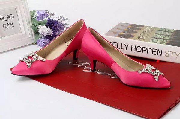 Roger Vivier Satin 55mm Pump RV277 Rose