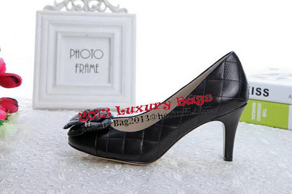 Chanel Sheepskin Leather Pump CH1332 Black