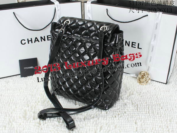 Chanel Iridescent Leather Backpack A92961 Black