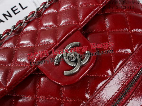 Chanel Iridescent Leather Backpack A92961 Cherry