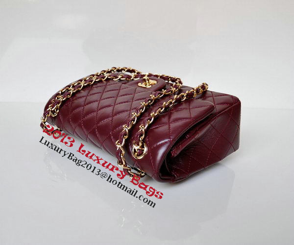 Chanel 2.55 Series Flap Bag Burgundy Patent Leather A1112 Gold