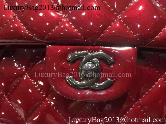 Chanel 2.55 Series Flap Bag Original Patent Leather A06795 Burgundy