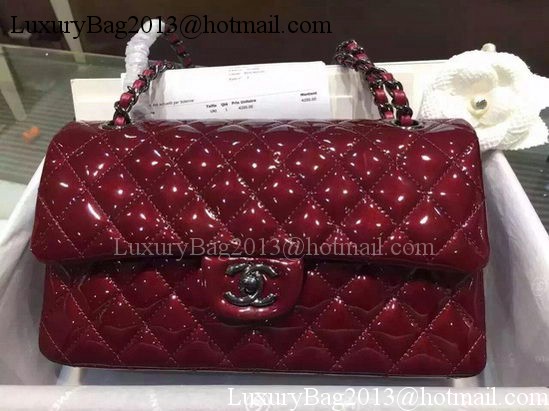 Chanel 2.55 Series Flap Bag Original Patent Leather A06795 Burgundy