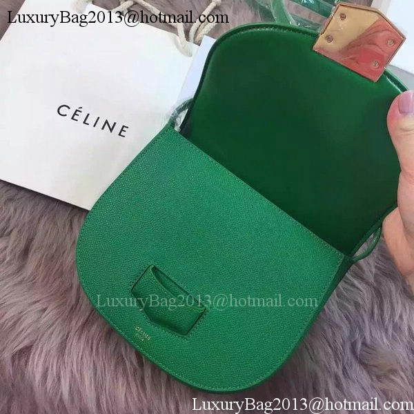 Celine Trotteur Bag Litchi Leather CTA4298 Green