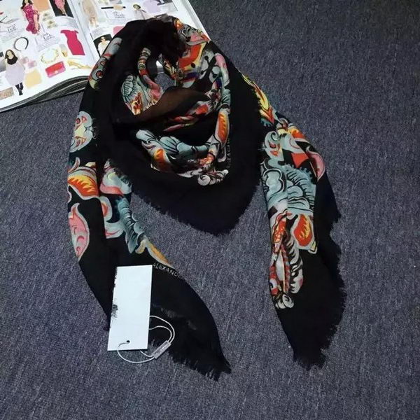 Alexander McQueen Scarf Cashmere MCQ13 Black