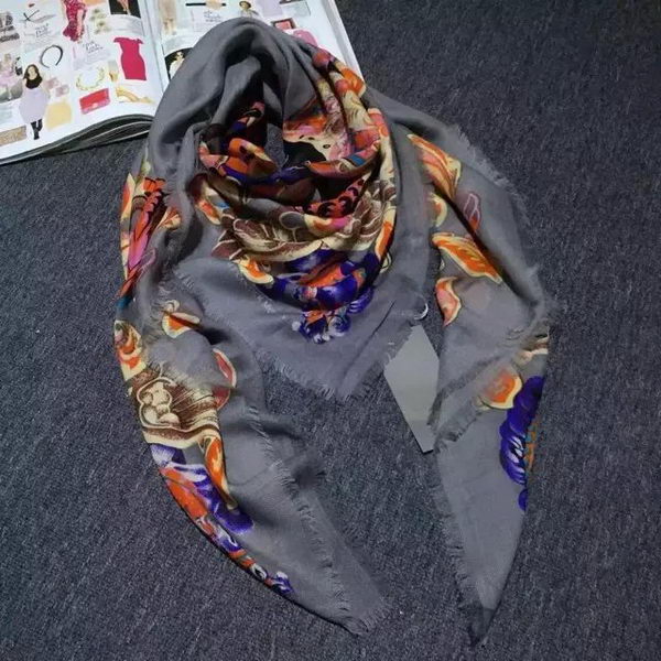 Alexander McQueen Scarf Cashmere MCQ13 Grey