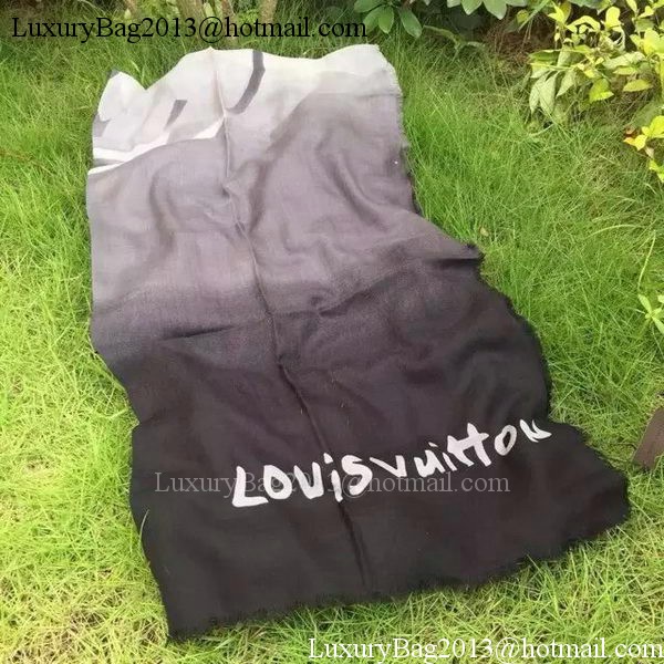 Louis Vuitton Scarf Cashmere LV109 Black