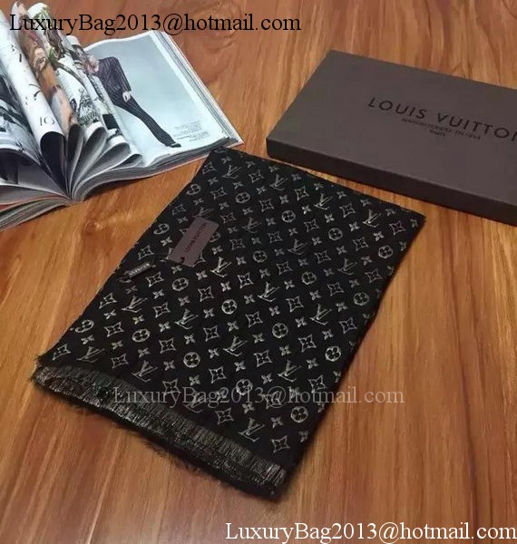 Louis Vuitton Scarf Silk LV107 Black