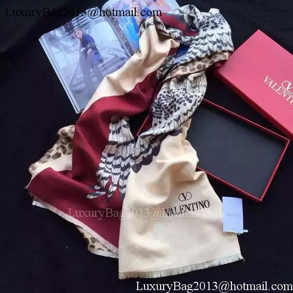 Valentino Scarf Cashmere VT12 Burgundy