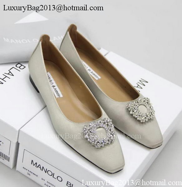 Manolo Blahnik Ballerina Satin Canvas MB095 Grey