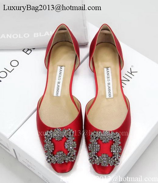 Manolo Blahnik Ballerina Satin Canvas MB099 Red