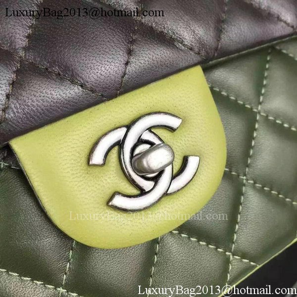 Chanel 2.55 Series Flap Bag Sheepskin Leather A1112 Green