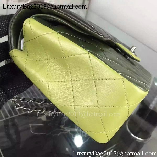 Chanel 2.55 Series Flap Bag Sheepskin Leather A1112 Green