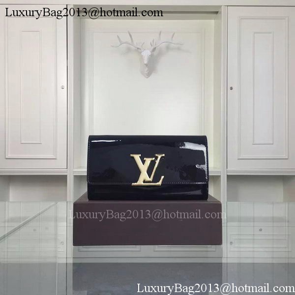 Louis Vuitton Vivienne Patent Leather LV Long Wallet M31637 Black