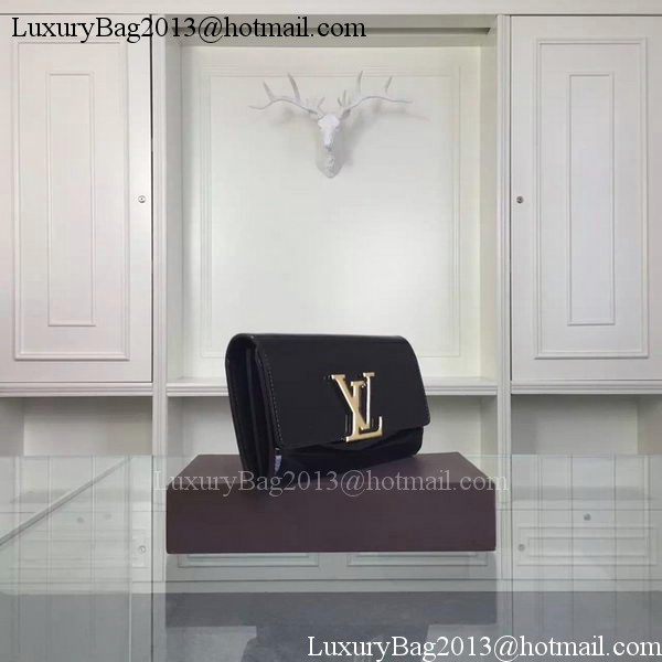 Louis Vuitton Vivienne Patent Leather LV Long Wallet M31637 Black