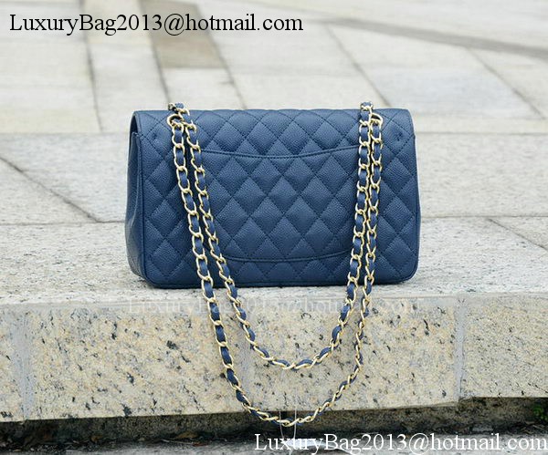 Chanel 2.55 Series Flap Bag Blue Cannage Pattern A1112 Gold