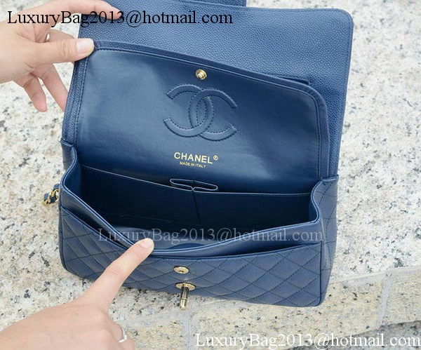 Chanel 2.55 Series Flap Bag Blue Cannage Pattern A1112 Gold