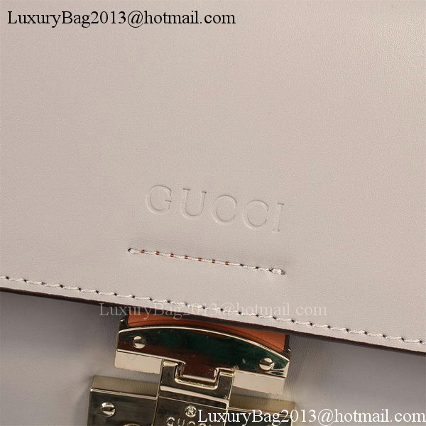 Gucci Clafskin Leather Top Shoulder Bag 387652 Grey