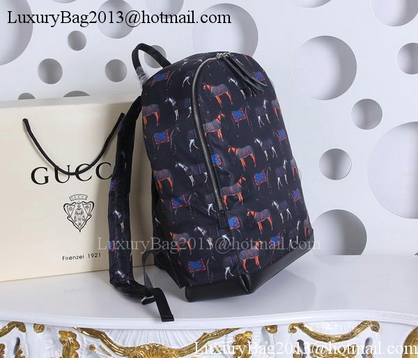 Gucci Horse Print Backpack 366523 Black