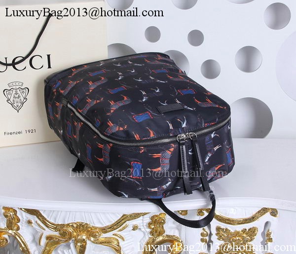 Gucci Horse Print Backpack 366523 Black