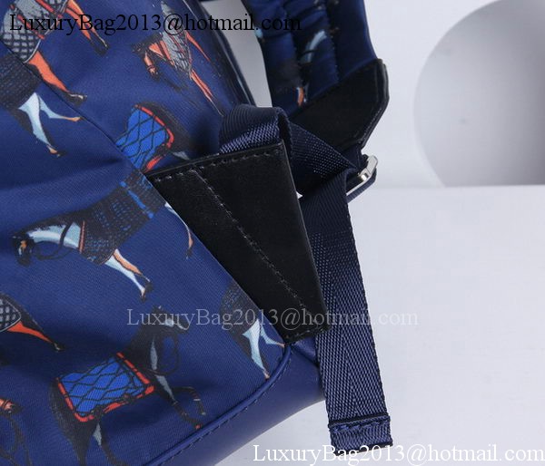 Gucci Horse Print Backpack 366523 Blue