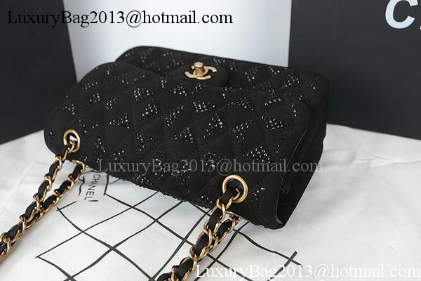 Chanel 2.55 Series Flap Bag Diamond Leather A1112CF Black