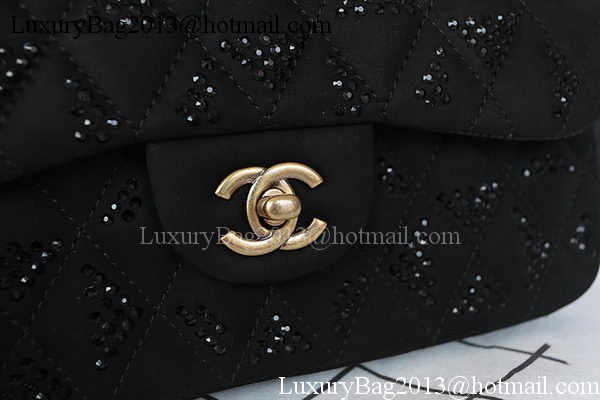 Chanel 2.55 Series Flap Bag Diamond Leather A1112CF Black