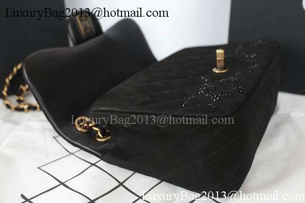 Chanel 2.55 Series Flap Bag Diamond Leather A1112CF Black