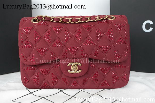 Chanel 2.55 Series Flap Bag Diamond Leather A1112CF Burgundy